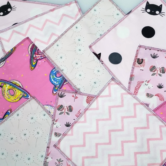 Grateful Casa Other - 40 reusable CLOTH WIPES mixed pinks